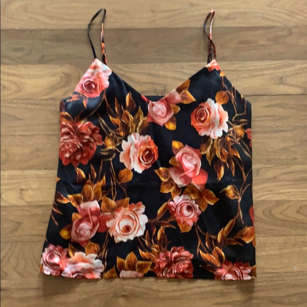 L’agence silk floral camisole